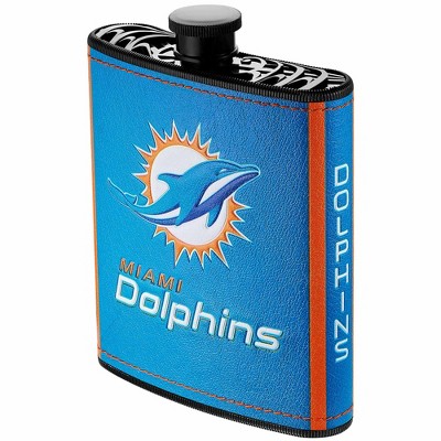 NFL 2pc Flask with Funnel, 7oz, Miami Dolphins