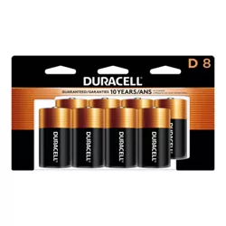 Duracell Coppertop D Batteries - 8 Pack Alkaline Battery