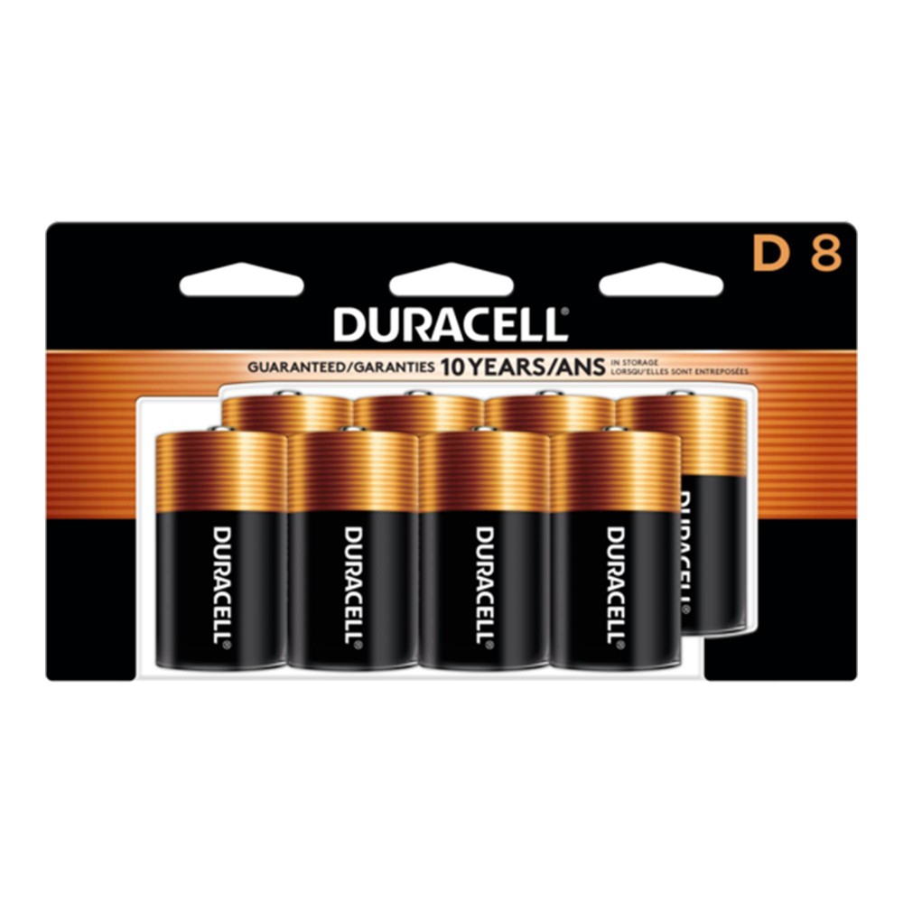 Photos - Battery Duracell Coppertop D  - 8pk Alkaline Battery 
