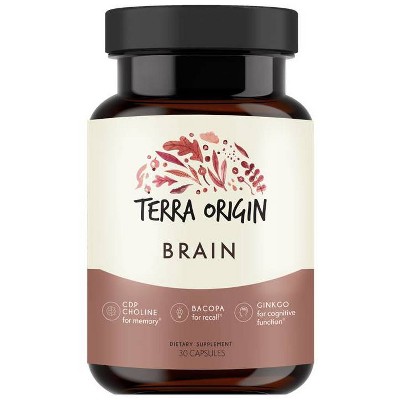 Terra Origin Improved Brain Function Recall and Retention Dietary Supplements - 30ct