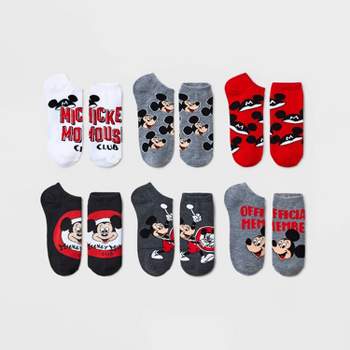 Women's Disney 100 Mickey Mouse Clubhouse 6pk Low Cut Socks - Assorted Colors 4-10