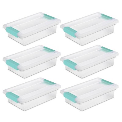 Sterilite Small Clip Box Clear Stacking Storage Tote Container With  Latching Lid For Home & Office Organization And Storage Solution : Target