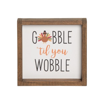 C&F Home Gobble Til You Wobble Wood Table Sitter Centerpiece