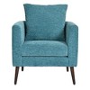 Runesay  Accent Chair, Upholstered Arm Chair with Solid Wood Legs and Waist Pillow - 3 of 4