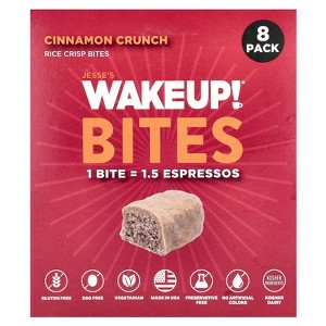 Jesse's WAKEUP! Rice Crisp Bites, Cinnamon Crunch, 8 Pack, 0.53 oz (15 g) Each - 1 of 3