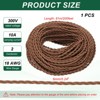 Unique Bargains Vintage 2-Conductor 18 AWG Twisted Cloth Covered Wire - 2 of 4
