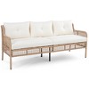 Maggift Outdoor Patio Seating Sets, Distinctive Conversation Friendly Design, Perfect for Gardens, Patios, Living Spaces, White, 72.1"*27.8"*31.1" - 4 of 4