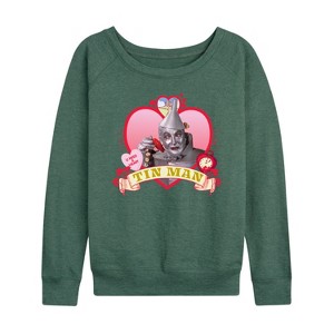 Women's - Wizard of Oz - Heart Tin Man Lightweight French Terry Slouchy - 1 of 4