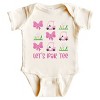 The Juniper Shop Let's Par Tee Coquette Baby Short Sleeve Bodysuit - NB - Natural - 2 of 4