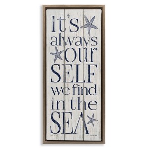 Stupell Industries Find Self In Sea Phrase, 11" x 25" - 1 of 4