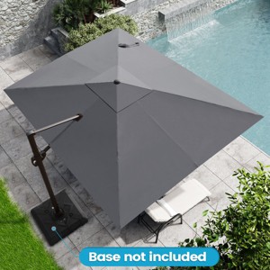 Crestlive Products 9x10.5FT UV30+ Cantilever Umbrella Outdoor 360 Degree Rotation Offset Umbrella 6 Heights Adjustable Cantilever Patio Umbrella - 1 of 4