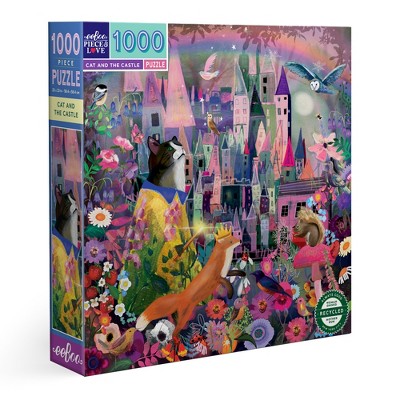 eeBoo: Piece & Love Cat & The Castle 1000 Piece Puzzle