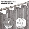 Americanflat 71x71 Woven Linen Shower Curtain with Tassel Accents - Includes 12 Grommets and Hooks - 100% Polyester - 3 of 4