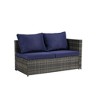 6 Pieces Outdoor Patio Furniture Sets, PE Rattan Wicker Patio Conversation Set with Tea Table - 4 of 4