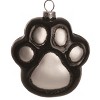 Transpac Christmas Holiday Red Black Green Glass Paw Print Pet Ornament Set of 3, 3.88 Dia. inch - 3 of 4