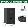 Anybear 2 Drawer Metal Vertical File Cabinet with Lock and Card Slot Office Home Vertical File Cabinet - 3 of 4