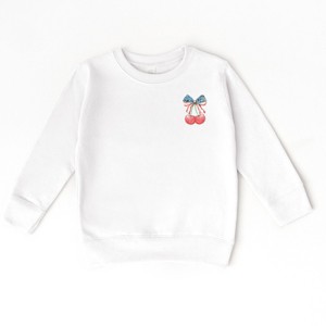 The Juniper Shop Patriotic Cherries Coquette Toddler Sweatshirt - 1 of 4