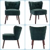Modern Wingback Accent Chair with Ergonomic Backrest & Wood Legs, Upholstered Lounge Chair for Living Room, Dining, Office, Bedroom - 3 of 4