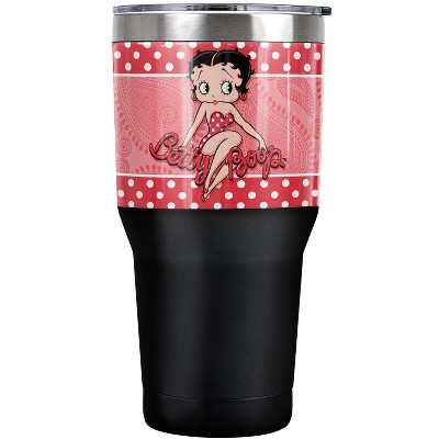 Betty Boop Paisley Dots Steel Tumbler 30oz Coffee Travel Mug