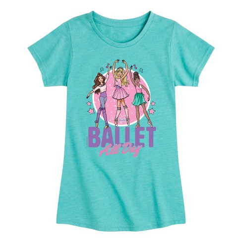 Girls Barbie Ballet All Day Fitted Short Sleeve Graphic T shirt Target