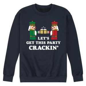 Men's - Instant Message - Nutcracker Get This Party Crackin Christmas Graphic Fleece Sweatshirt - 1 of 4