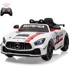 12V Ride on Car for Kids with Remote Contorl, Licensed Benz AMG Electric Vehicles Battery Powered Sports Car, for 3-8 Years Boys Girls - 2 of 4