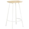 vidaXL Bar Stool Set of 2 Bleached wood, White - 2 of 2