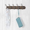 Spectrum Diversified Millbrook Wall Mount 5 Hook Wood Rack: Portable Universal Storage, Metal & Wood, Multicolored - 4 of 4