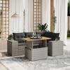 vidaXL Garden Sofa Set Grey PE rattan 78.7 in x 57.1 in x 33.5 in - 2 of 4