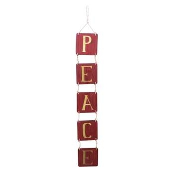 Beachcombers Vertical Peace Sign With Rope 5 x 37 x 0.25 Inches.