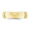 Black Bow Jewelry 6mm 10K White or Yellow Gold Knife Edge Comfort Fit Band - 2 of 4