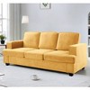 CAVINAS Modern Velvet Loveseat Sofa, Comfortable 2 Seater Couch with Deep Seating and High-Density Foam, Loose Back Cushions, Wide Arms - 4 of 4
