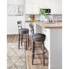 Caitbrook Barstool Gray - Signature Design by Ashley: Antiqued Finish, Swivel, Nailhead Trim - 2 of 4