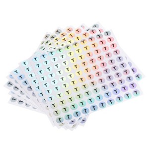 Unique Bargains Laser Capital Alphabet Round Self-Adhesive Reflective Letter Stickers 10 Pcs - 1 of 3