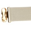 INSPIRE CHIC Women's Mirror Metal Gold Tone Plate Elastic Cinch Skinny Waist Belt - 2 of 4