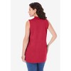 Roaman's Women's Plus Size Sleeveless Mockneck Ultimate Tee - 3 of 4