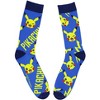 Pokemon Crew Socks Pikachu Expressions and Pikachu Battle Stance 2 Pairs Socks for Shoe Size 8-12 Multicolored - 3 of 4