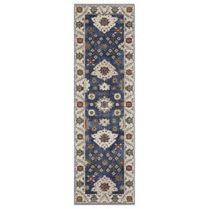 Oriental Weavers Hastings HA06Z Blue/ Ivory Indoor Area Rug - 2'3" x 7'6" - 1 of 4