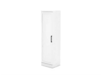 Soft White Tall Kitchen Storage Cabinet with Adjustable Shelves