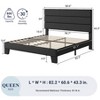 Allewie Platform Bed Frame with Fabric Upholstered Headboard and Wooden Slats Support, Fully Upholstered Mattress Foundation/No Box Spring Needed - 2 of 4