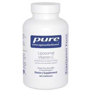 Pure Encapsulations Liposomal Vitamin C - Immune Support Supplement* - Antioxidant Nourishment - Daily Vitamin - Non-GMO & Gluten Free - 120 Capsules - 1 of 4