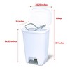 Glad Kitchen Trash Can with Lid, Foot Pedal and Garbage Bag Rings, 20 Gal, White - 2 of 4