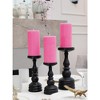 Large Pillar Candles 3x6 Inch ¨C Set of 3 Unscented Dripless Candles, Long Burning Rustic Finish for Weddings, Home Decor - 4 of 4