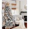 King Of Christmas Snow Flocked Hinged Artificial Christmas Tree Unlit Queen Flock Xmas Tree - 3 of 4