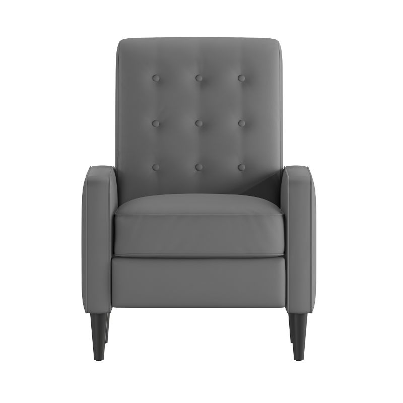 Merrick Lane Darcy Recliner Chair Mid-Century Modern Tufted Upholstery Ergonomic Push Back Living Room Recliner, 3 of 12