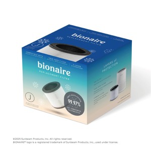 Bionaire 360 True HEPA Filter Air Purifier: Captures Allergens, Carbon Filter, Bedroom & Filter Replacement Compatible - 1 of 4