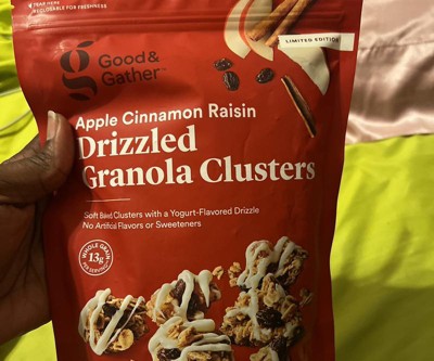 Apple Cinnamon Raisin Drizzled Granola Clusters - 10oz - Good & Gather ...