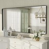 Apmir Rectangular Aluminum Alloy Framed and Tempered Glass Wall Bathroom Vanity Mirror in Matte Black/ Gold/ Silver/ Brown - 4 of 4