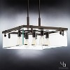 Urban Ambiance Luxury Modern Farmhouse Square Chandelier,  13-3/4"H x 22-3/4"W SQ,  Olde Bronze Finish, UHP2444 - 3 of 4