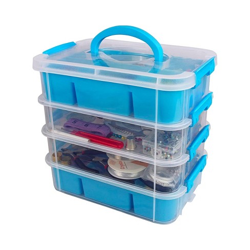  Multi-Compartment Craft Storage Organizer Box with